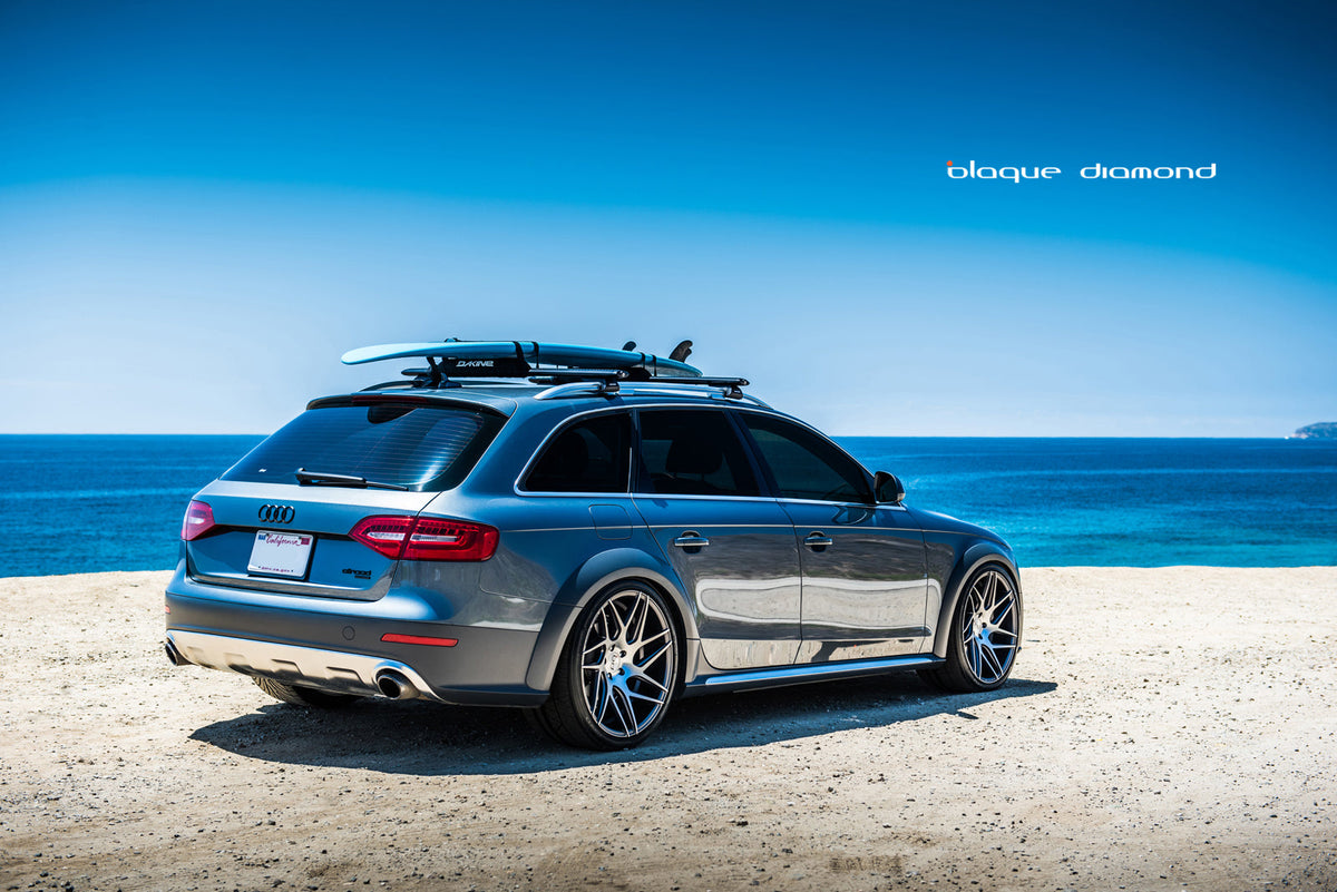 2013 Audi Allroad Fitted with 20 Inch BD-3 in Matte Graphite Machine Face