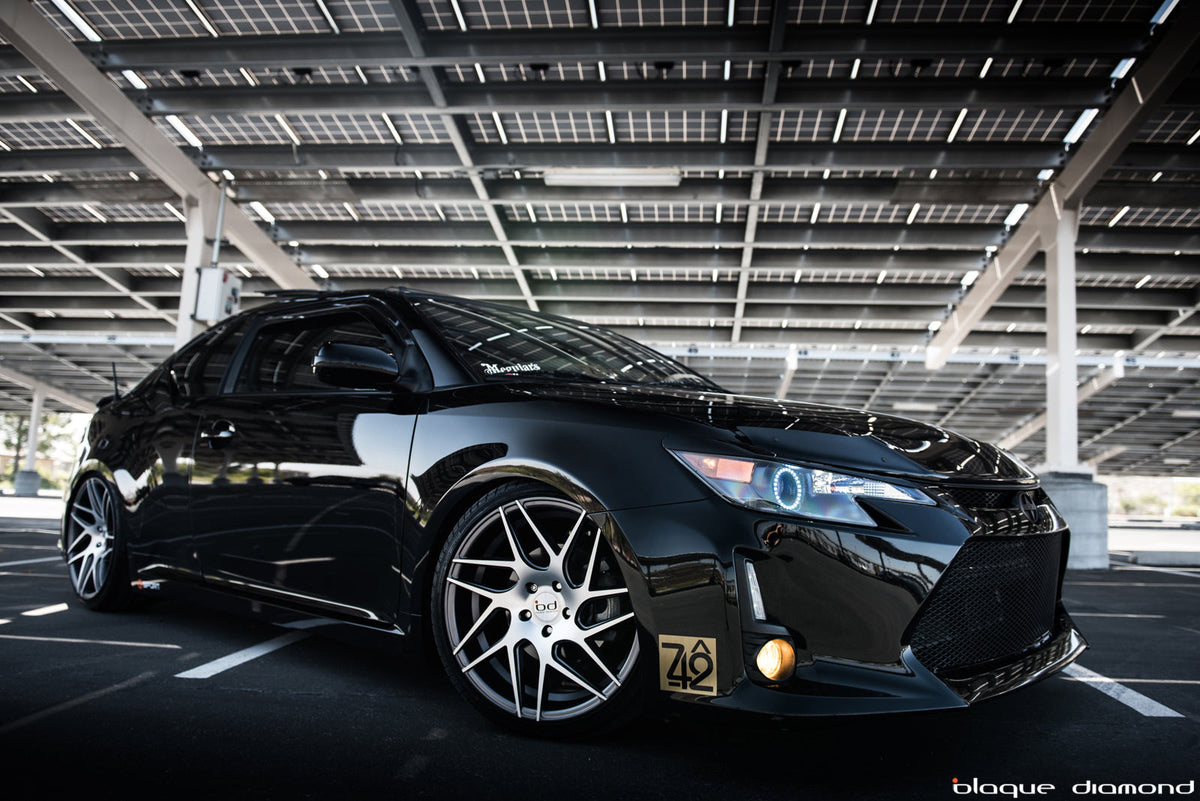 2014 Scion TC Fitted With 19 Inch BD-3’s in Matte Graphite Machine Face