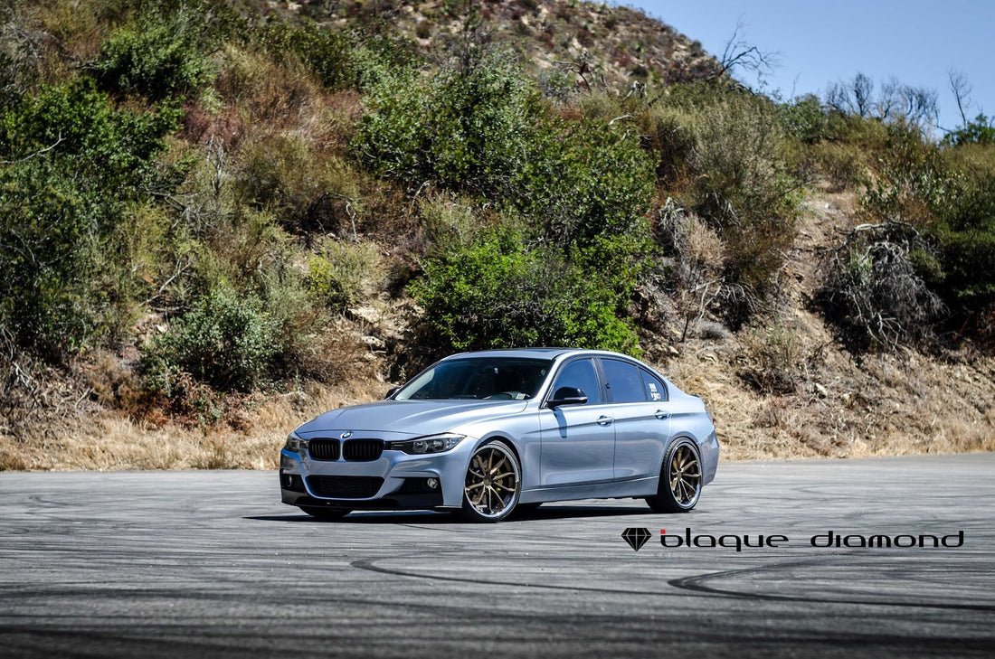 2014 BMW 328i fitted with 20 inch BD23’s in Bronze with Chrome SS Lip