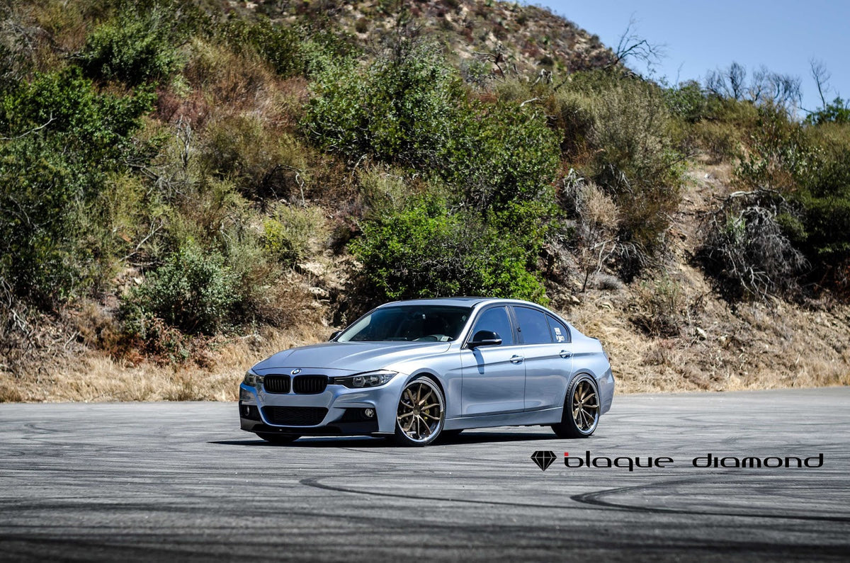 2014 BMW 328i fitted with 20 inch BD23’s in Bronze with Chrome SS Lip