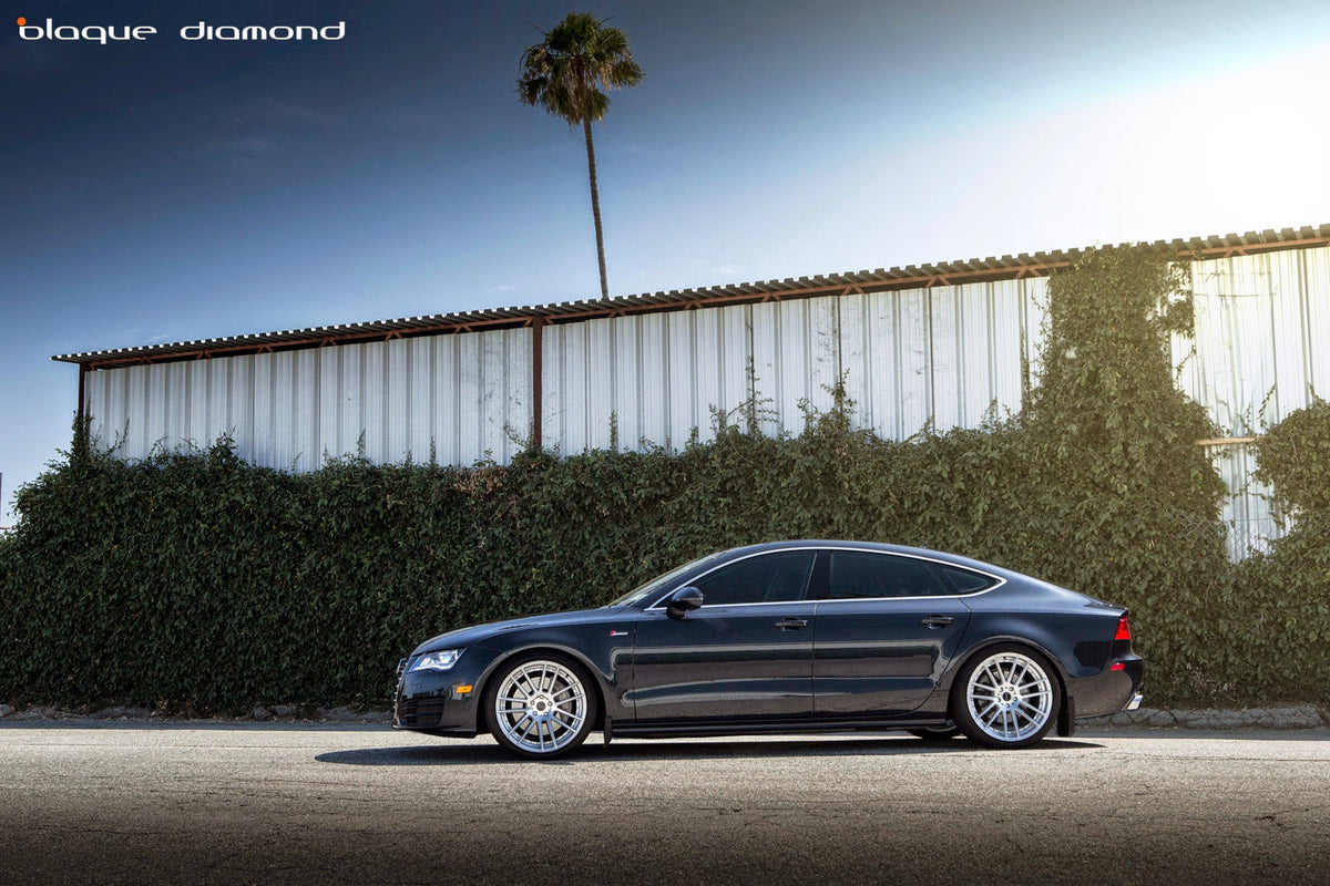Audi A7 with 20 Inch Staggered Silver BD-4’s