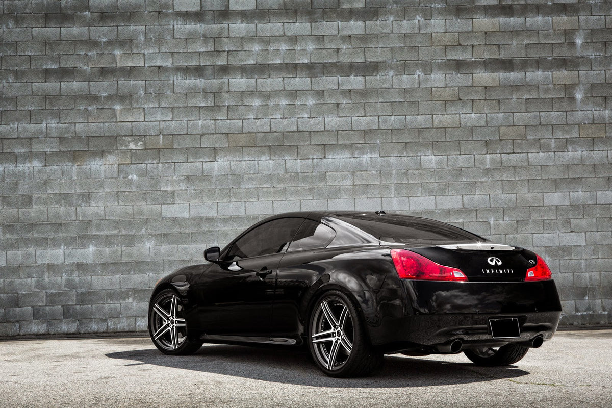 Infiniti G37 with 20 Inch BD-6 Wheels in Machine Graphite