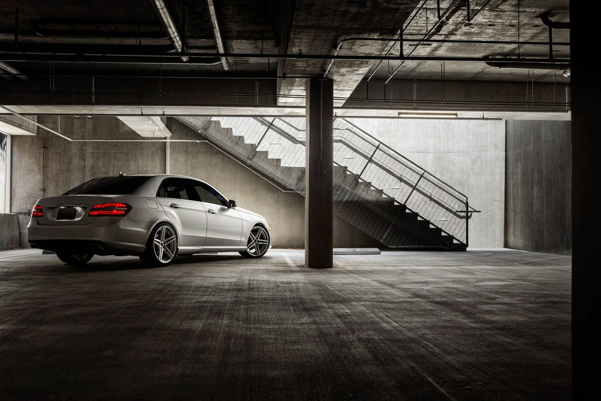 2013 Mercedes E350 with 20inch staggered silver BD-6