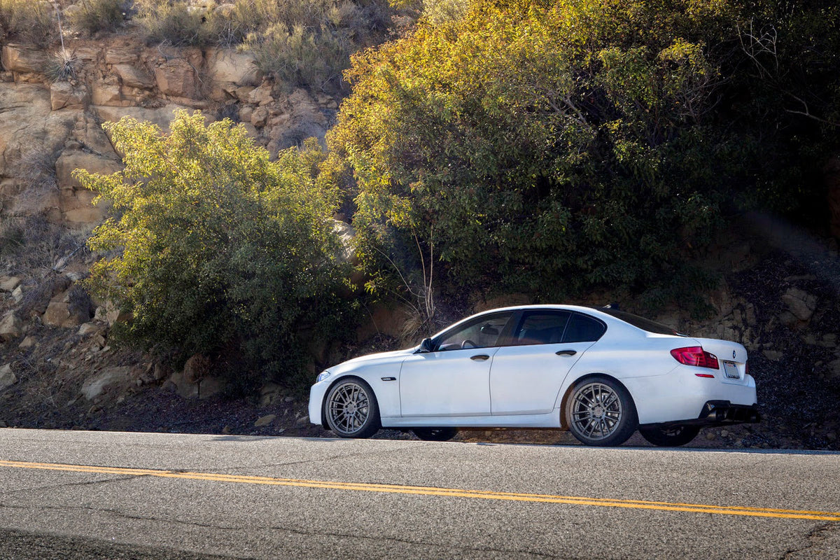 2013 BMW 535i with 20inch Staggered Full Matte Graphite BD-4