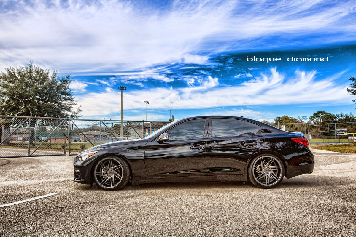 Infiniti Q50 with 20 Inch BD-1’s in Matte Graphite
