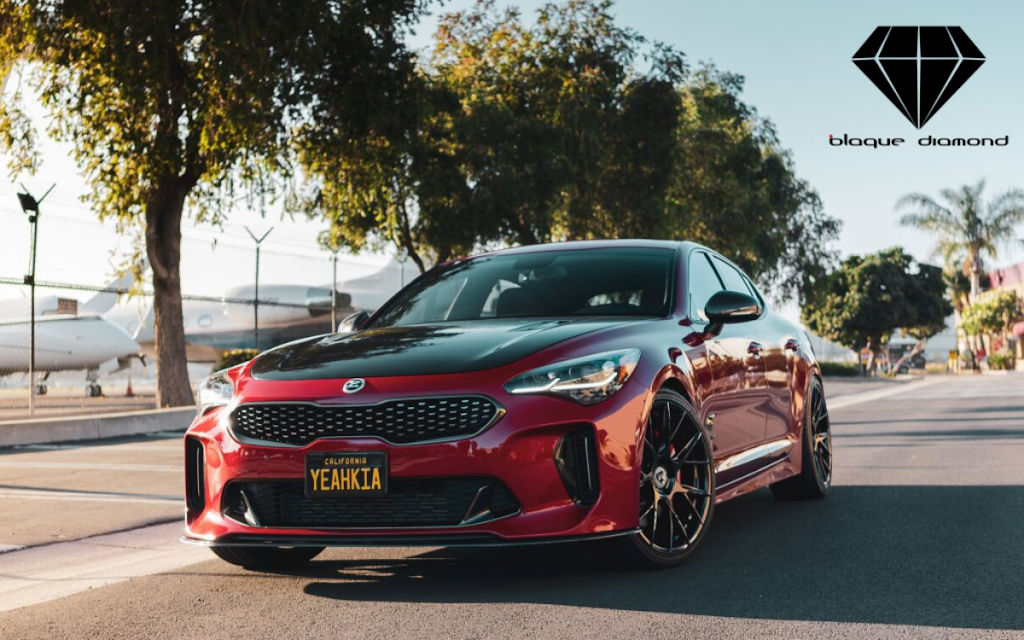2018 Kia Stinger GT on Blaque Diamond BD-F18 in Gloss Black
