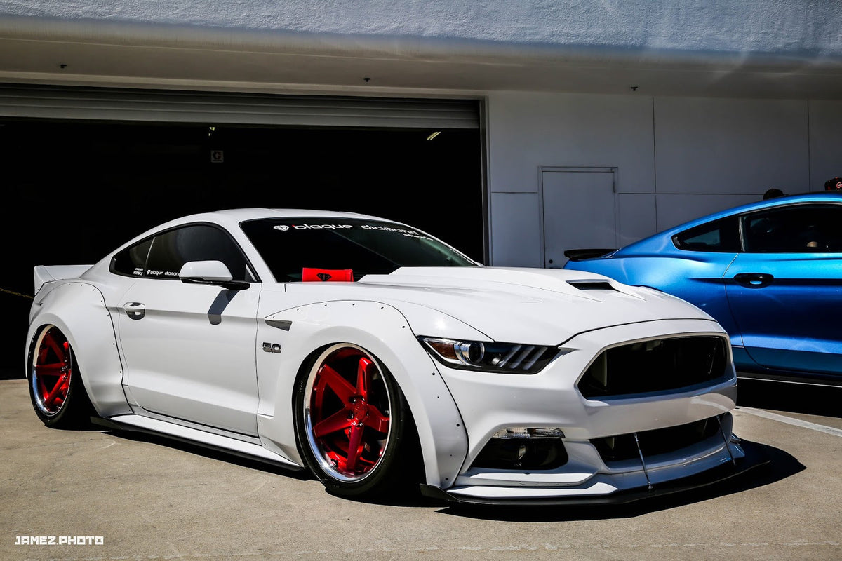 2015 Ford Mustang GT Fitted With 20 Inch BD-21’s in Brushed Red Anodized With Chrome SS Lip Attends Galpin Auto Show