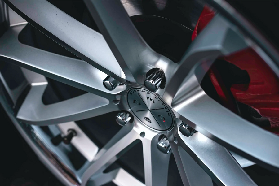 A 2012 Acura TL on Blaque Diamond BD-23 Silver Machined with Chrome Lip Wheels