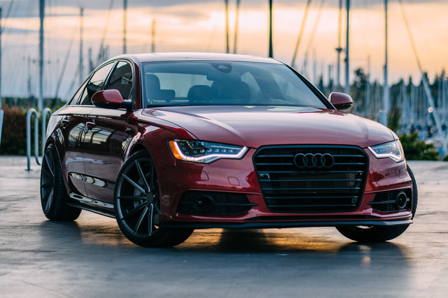 A 2016 Audi A6 on 20 Inch Blaque Diamond BD-11 Antique Matte Bronze Wheels
