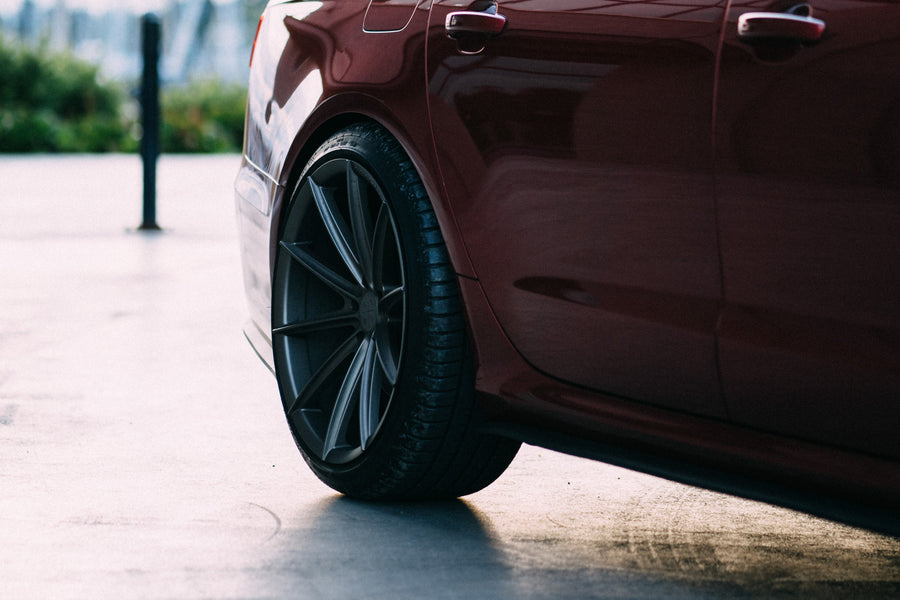 A 2016 Audi A6 on 20 Inch Blaque Diamond BD-11 Antique Matte Bronze Wheels