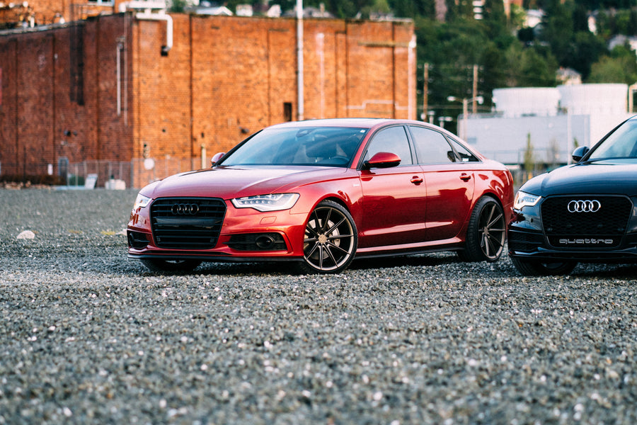 A 2016 Audi A6 on 20 Inch Blaque Diamond BD-11 Antique Matte Bronze Wheels