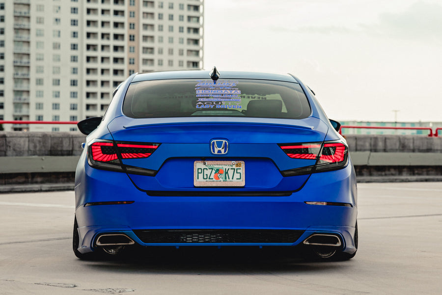 A 2018 Honda Accord Sport on 20 Inch Blaque Diamond BD-F18 Polished Rose Gold Wheels