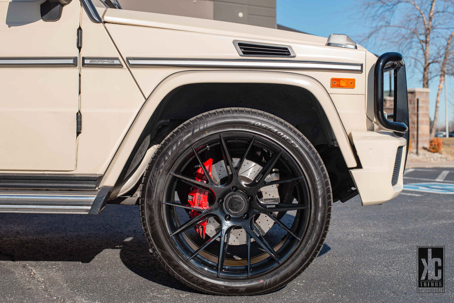 A 2019 Mercedes-Benz G63 AMG on Blaque Diamond BD-F18 Gloss Black Wheels