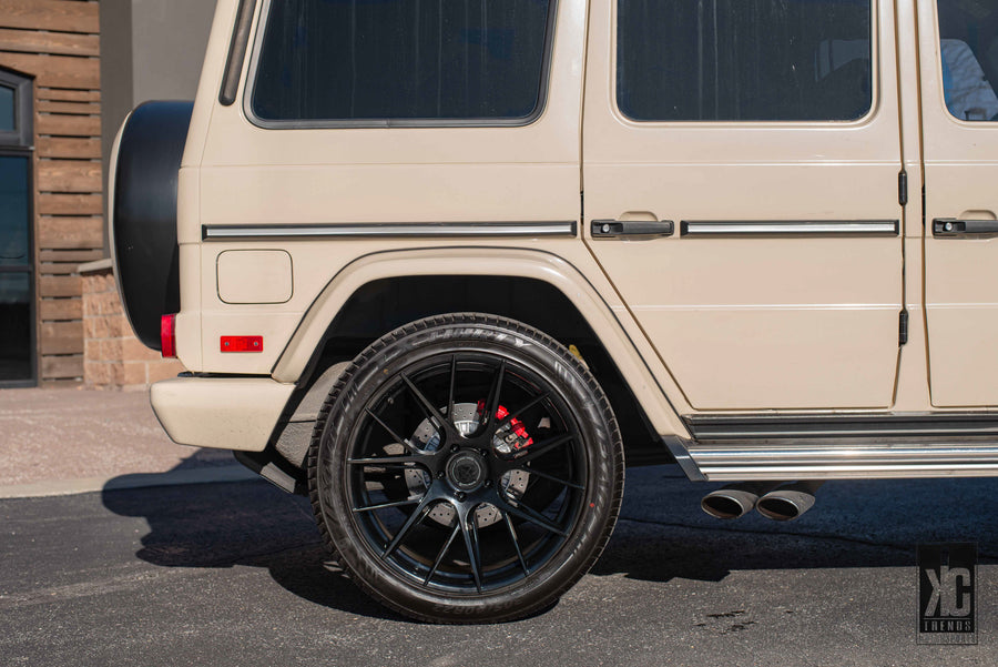 A 2019 Mercedes-Benz G63 AMG on Blaque Diamond BD-F18 Gloss Black Wheels