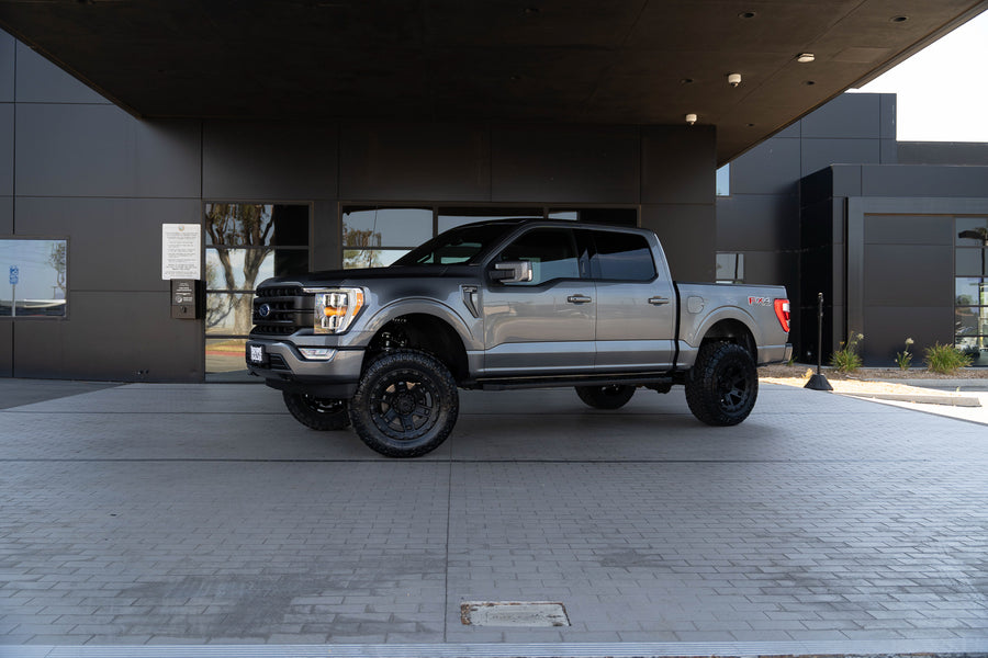 A 2020 Ford F150 on Blaque Diamond BD-O801 Textured Black Wheels