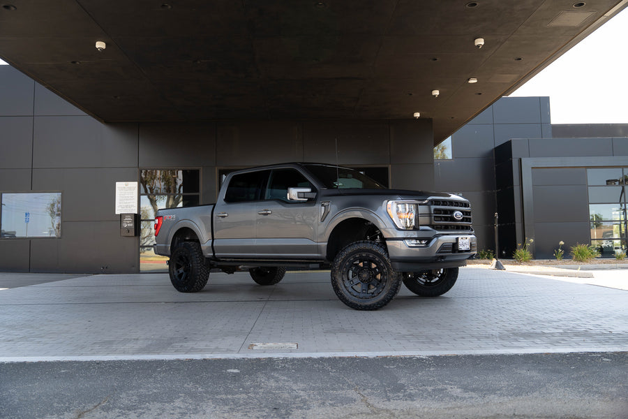 A 2020 Ford F150 on Blaque Diamond BD-O801 Textured Black Wheels