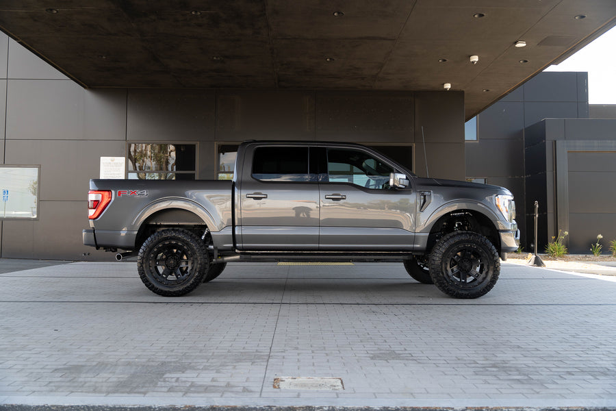 A 2020 Ford F150 on Blaque Diamond BD-O801 Textured Black Wheels