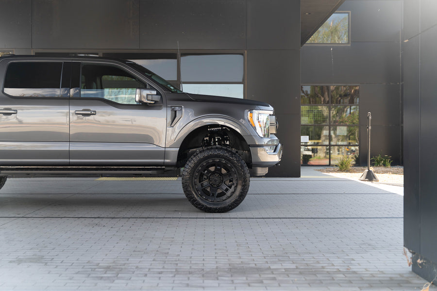 A 2020 Ford F150 on Blaque Diamond BD-O801 Textured Black Wheels