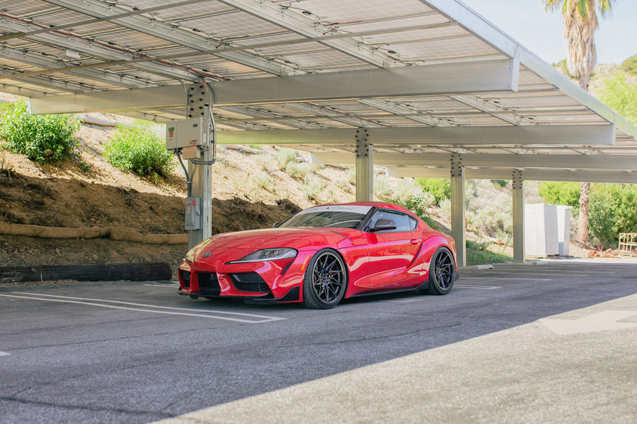 A 2020 Toyota Supra Launch Edition on Blaque Diamond BD-F20 Gloss Black Wheels