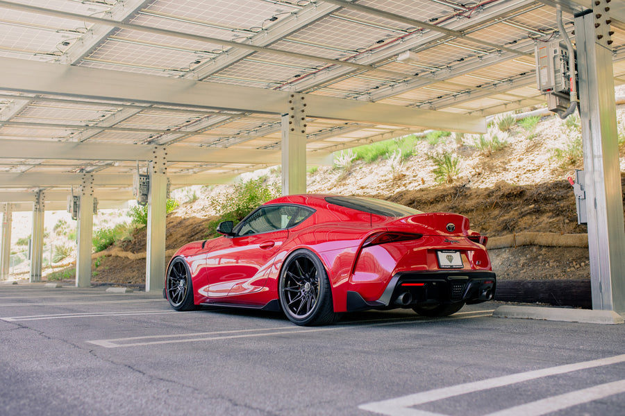 A 2020 Toyota Supra Launch Edition on Blaque Diamond BD-F20 Gloss Black Wheels