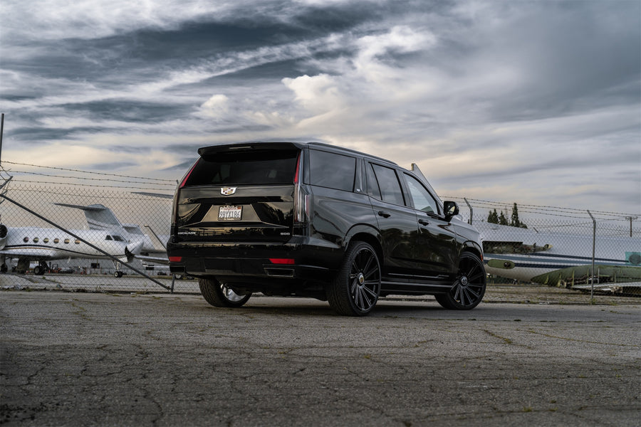 A 2022 Cadillac Escalade on Blaque Diamond BD-40 Gloss Black Wheels