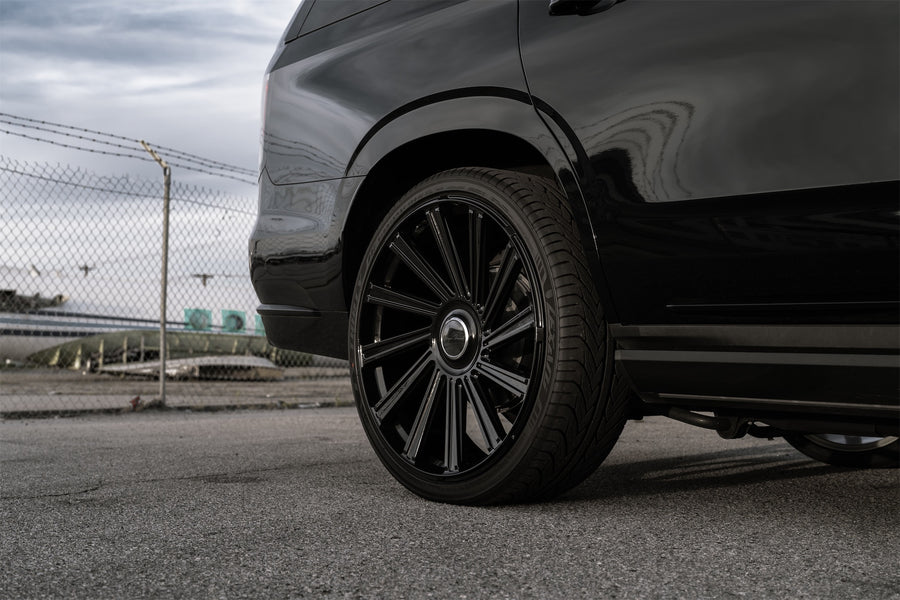 A 2022 Cadillac Escalade on Blaque Diamond BD-40 Gloss Black Wheels
