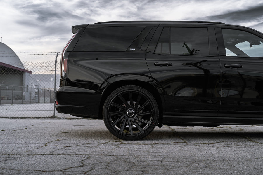 A 2022 Cadillac Escalade on Blaque Diamond BD-40 Gloss Black Wheels