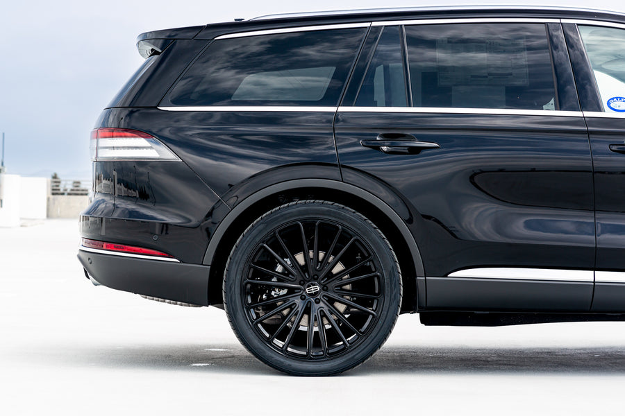 A 2023 Lincoln Aviator on Blaque Diamond BD-715 Gloss Black Wheels