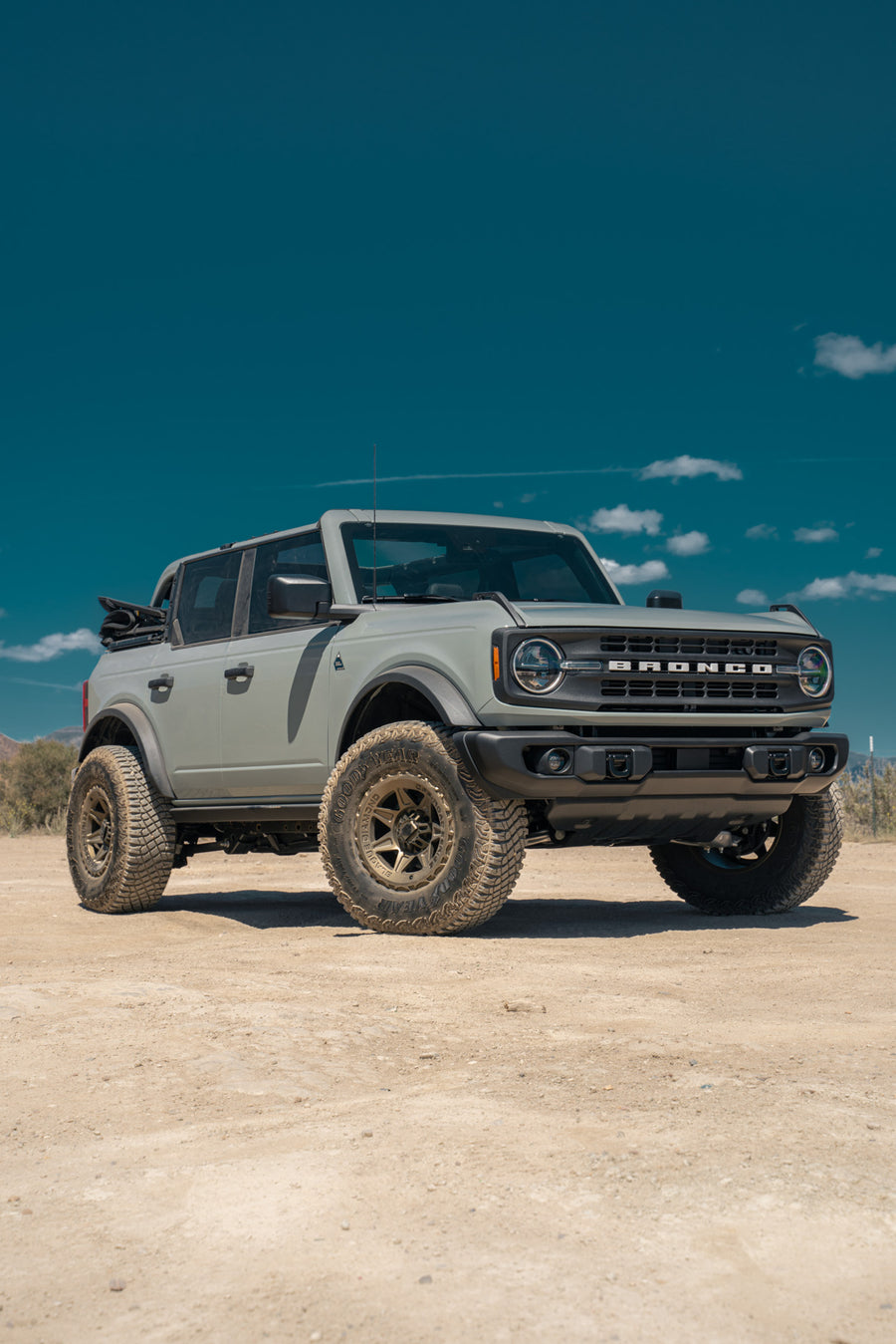 A 2022 Ford Bronco on Blaque Diamond BD-O102 Matte Bronze Wheels