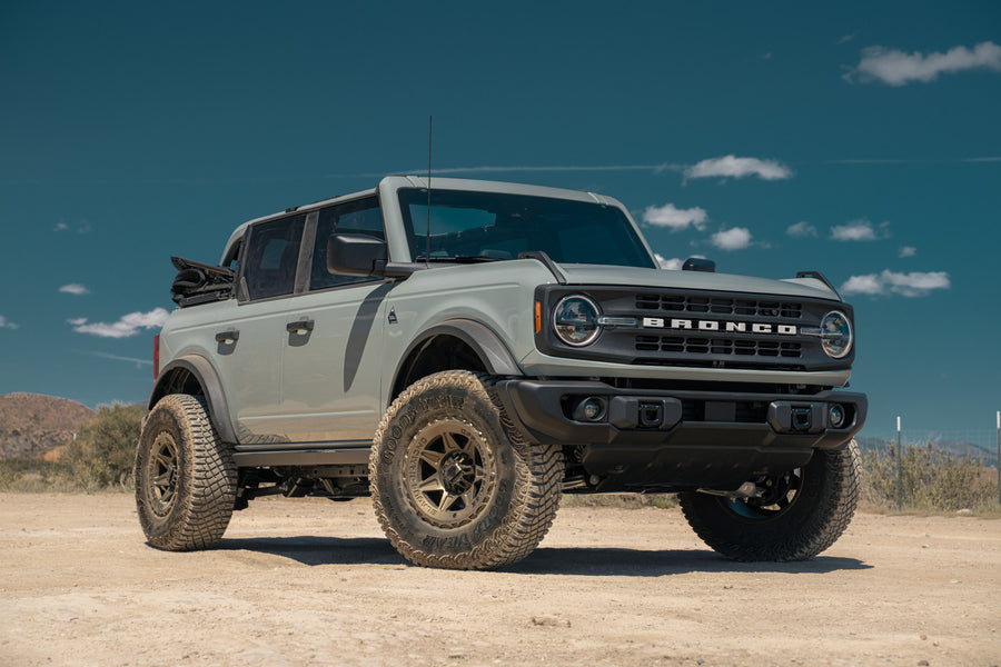 A 2022 Ford Bronco on Blaque Diamond BD-O102 Matte Bronze Wheels