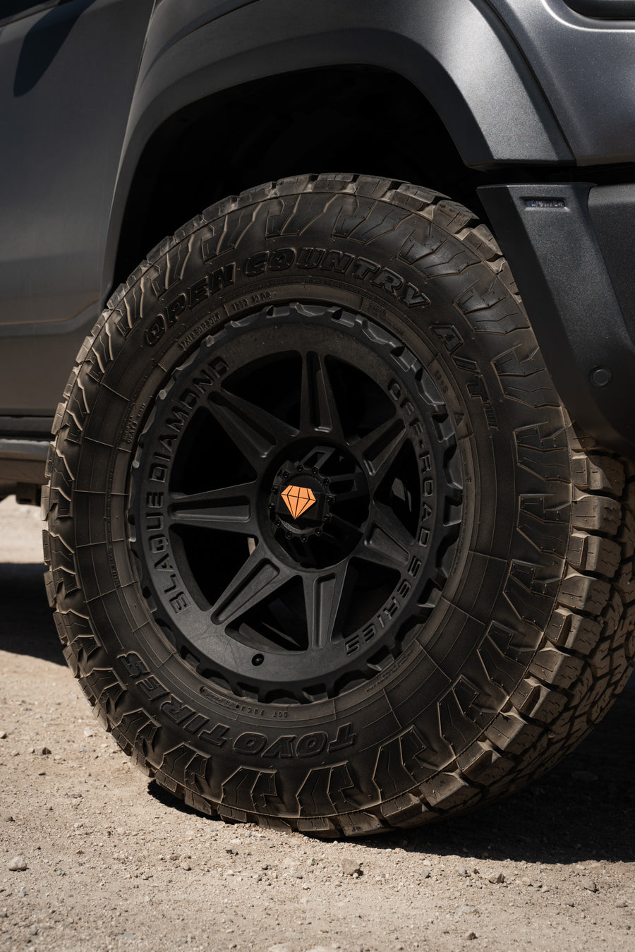 A 2022 Ram 1500 TRX on Blaque Diamond BD-O102 Textured Black Wheels