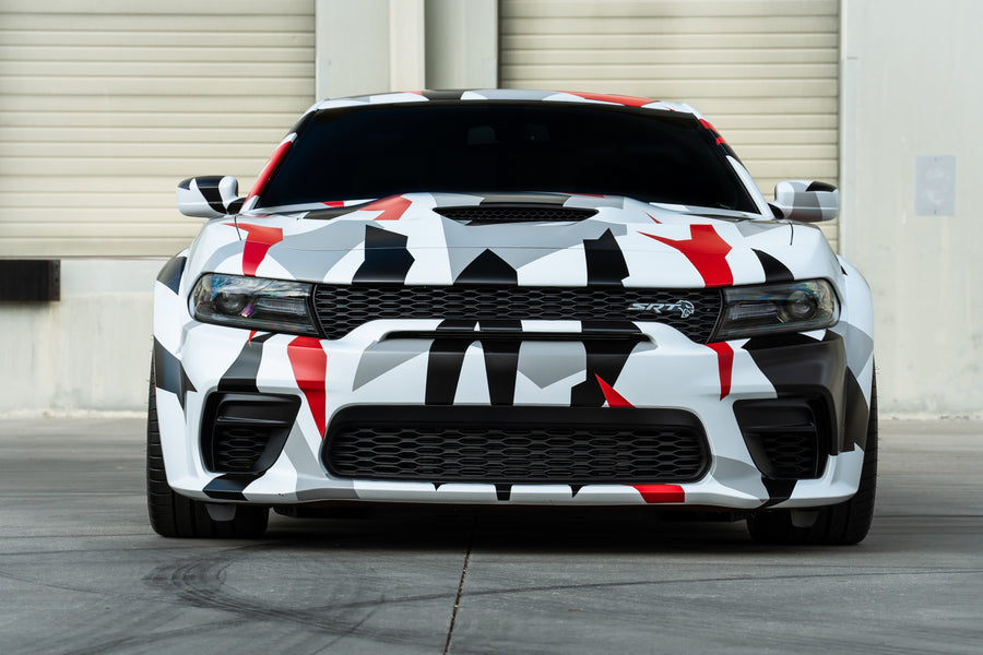 A Dodge Charger Hellcat Widebody on Blaque Diamond BD-F18 Gloss Black Wheels