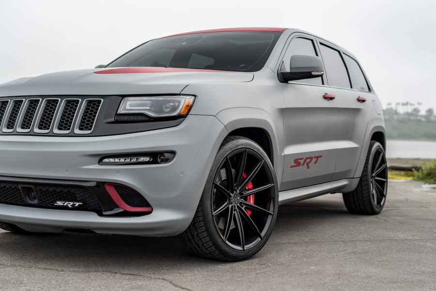 A 2014 Jeep Grand Cherokee SRT8 on Blaque Diamond BD11 Gloss Black Wheels