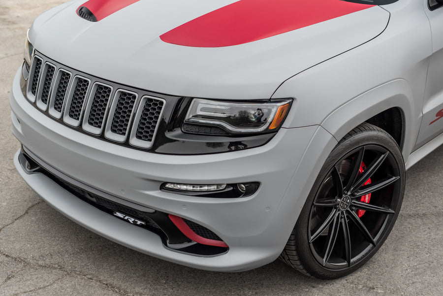 A 2014 Jeep Grand Cherokee SRT8 on Blaque Diamond BD11 Gloss Black Wheels