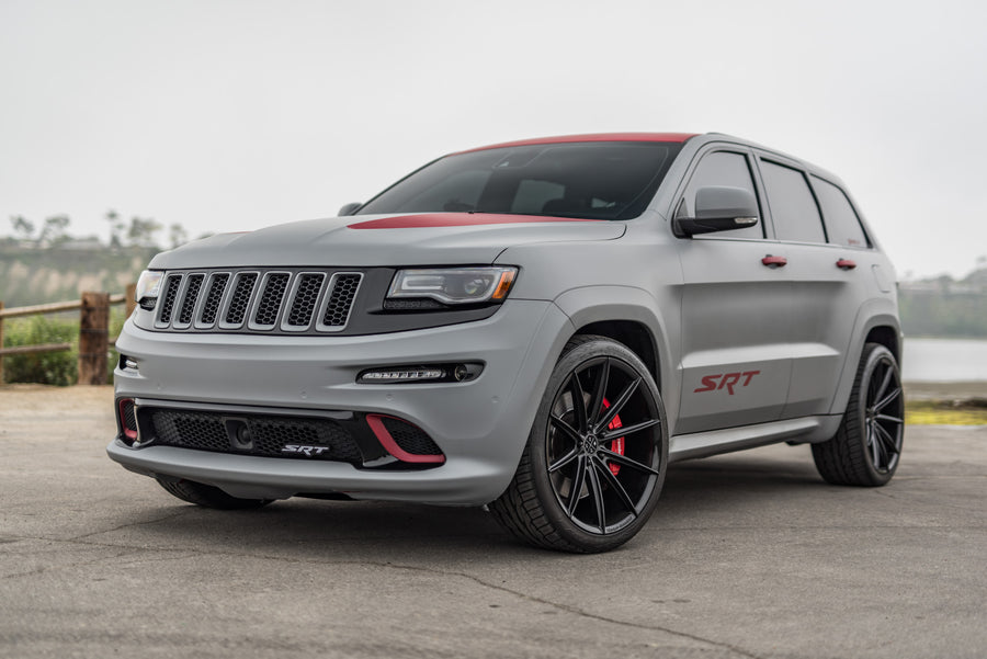 A 2014 Jeep Grand Cherokee SRT8 on Blaque Diamond BD11 Gloss Black Wheels