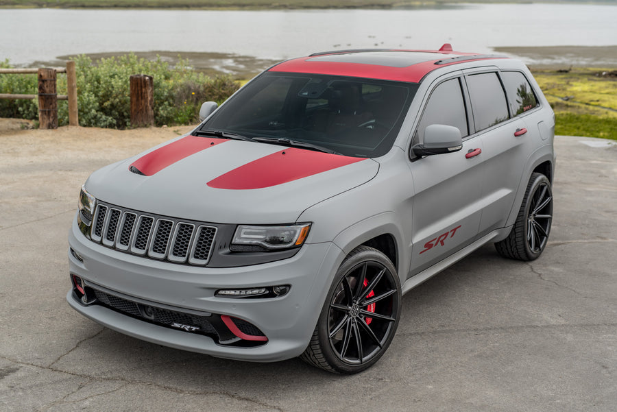A 2014 Jeep Grand Cherokee SRT8 on Blaque Diamond BD11 Gloss Black Wheels