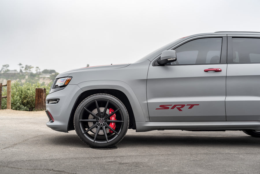 A 2014 Jeep Grand Cherokee SRT8 on Blaque Diamond BD11 Gloss Black Wheels