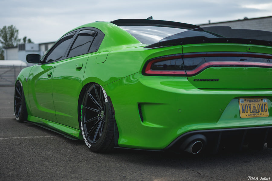 A 2016 Dodge Charger 392 on Blaque Diamond BD-11 Gloss Black Wheels