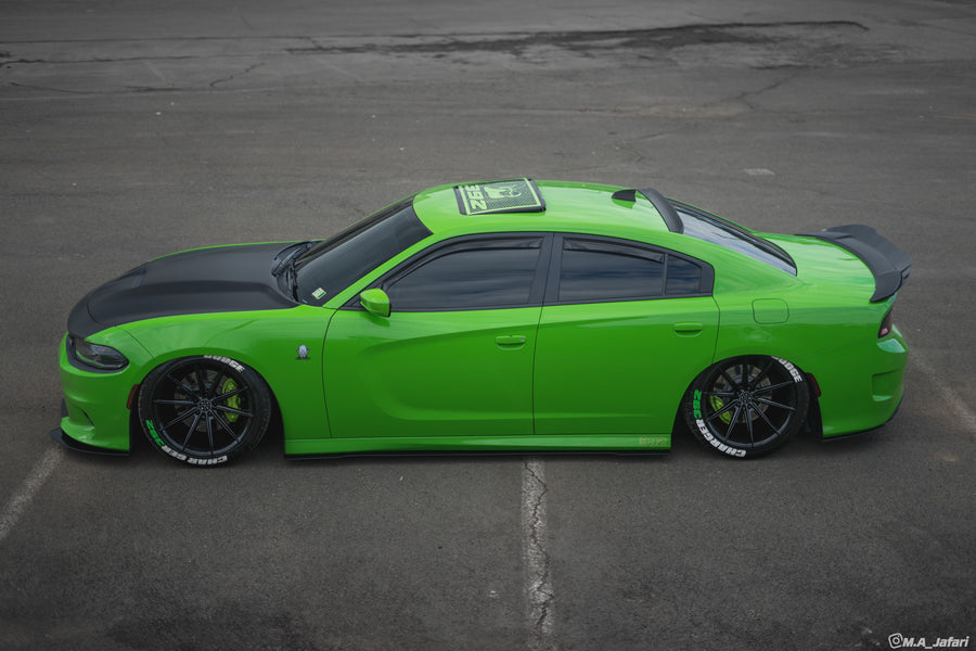 A 2016 Dodge Charger 392 on Blaque Diamond BD-11 Gloss Black Wheels