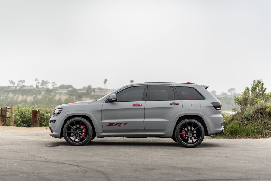 A 2014 Jeep Grand Cherokee SRT8 on Blaque Diamond BD11 Gloss Black Wheels