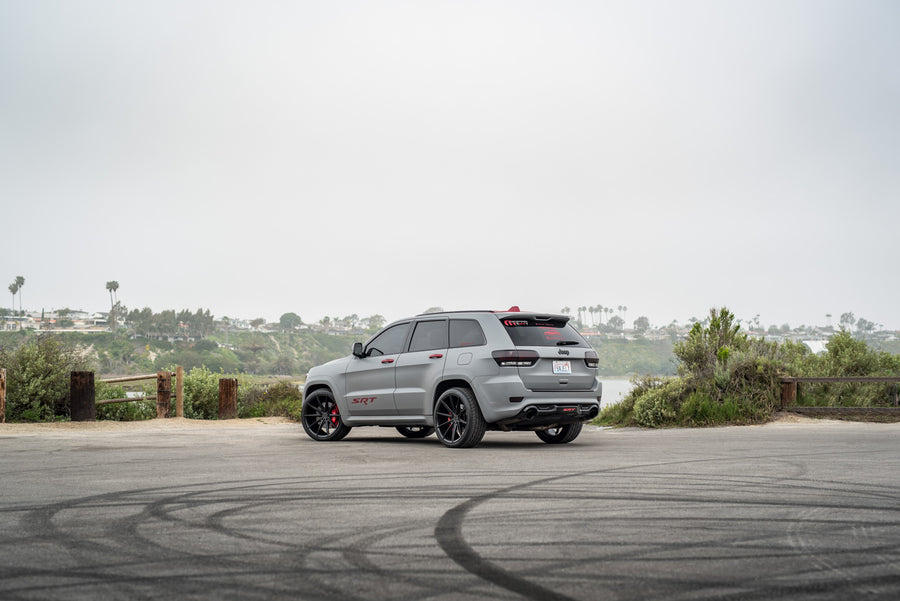 A 2014 Jeep Grand Cherokee SRT8 on Blaque Diamond BD11 Gloss Black Wheels