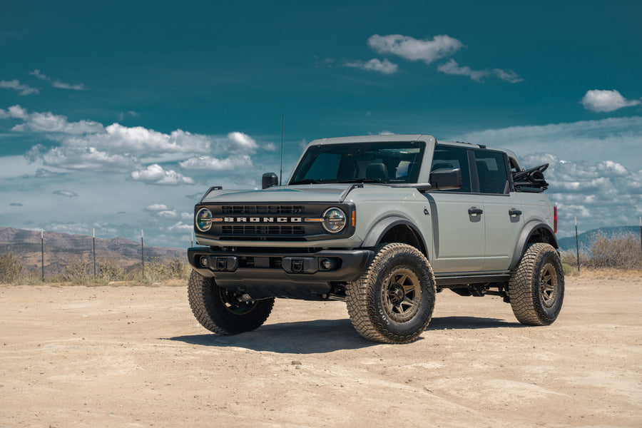 A 2022 Ford Bronco on Blaque Diamond BD-O102 Matte Bronze Wheels