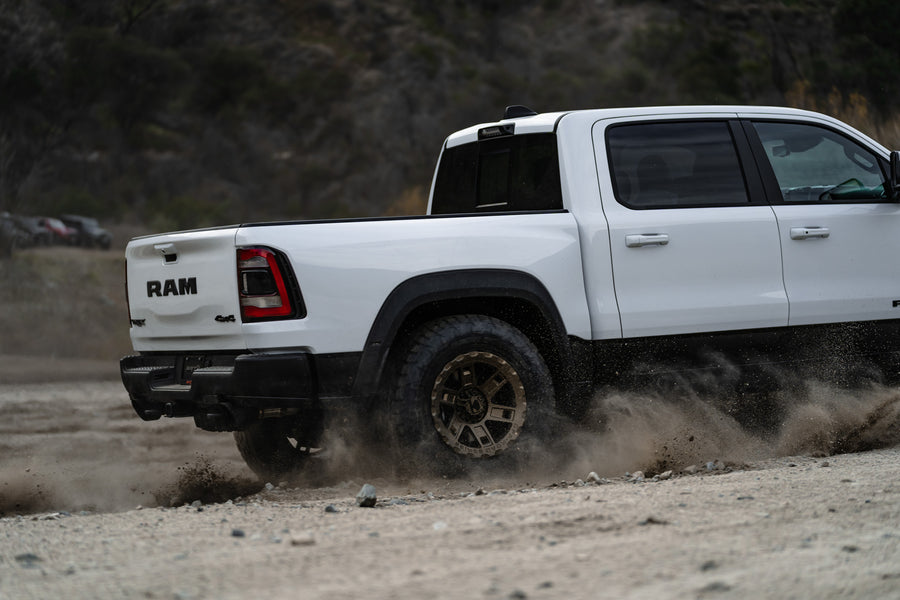 A 2022 Ram 1500 TRX on 20 Inch Blaque Diamond BD-O801 Matte Bronze Wheels