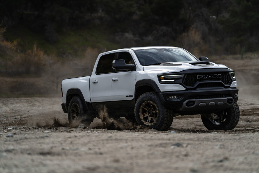 A 2022 Ram 1500 TRX on 20 Inch Blaque Diamond BD-O801 Matte Bronze Wheels