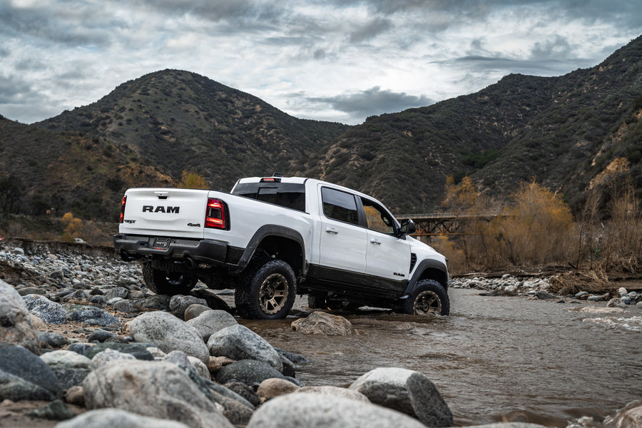 A 2022 Ram 1500 TRX on 20 Inch Blaque Diamond BD-O801 Matte Bronze Wheels