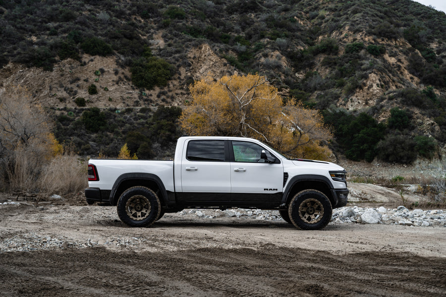 A 2022 Ram 1500 TRX on 20 Inch Blaque Diamond BD-O801 Matte Bronze Wheels