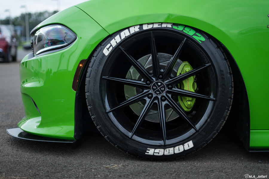 A 2016 Dodge Charger 392 on Blaque Diamond BD-11 Gloss Black Wheels