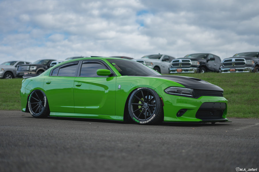 A 2016 Dodge Charger 392 on Blaque Diamond BD-11 Gloss Black Wheels