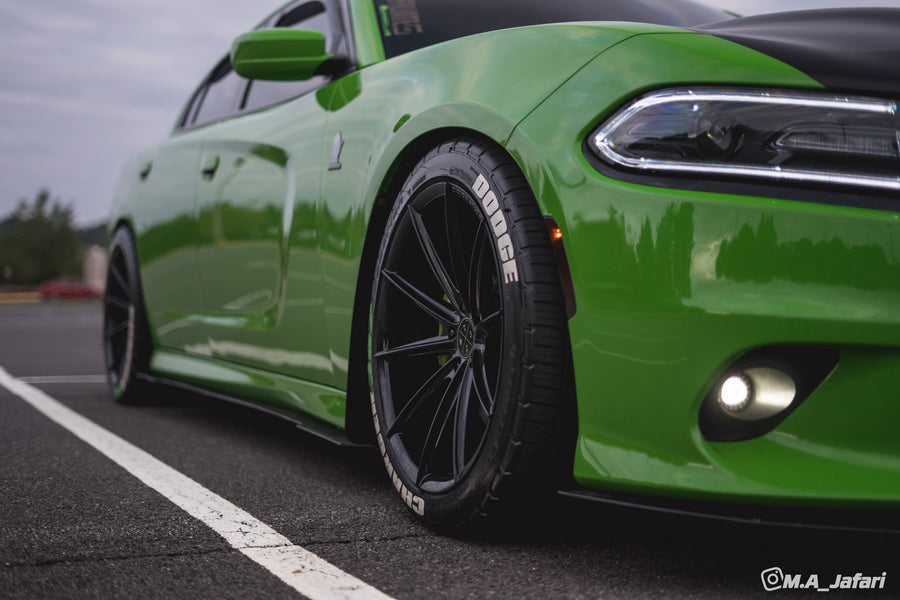 A 2016 Dodge Charger 392 on Blaque Diamond BD-11 Gloss Black Wheels