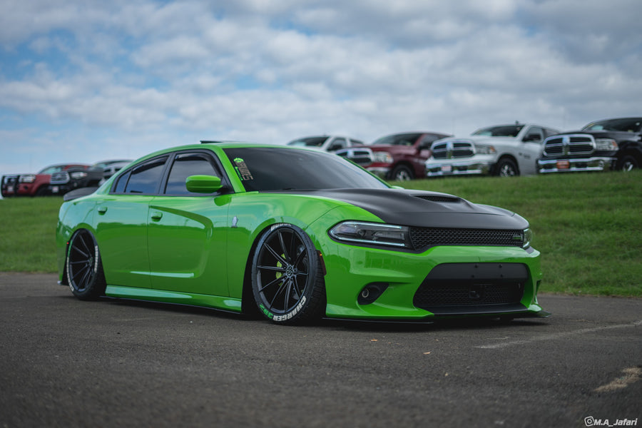 A 2016 Dodge Charger 392 on Blaque Diamond BD-11 Gloss Black Wheels